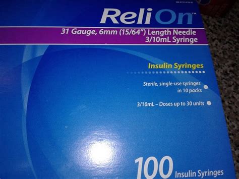 99 Exel Tuberculin <b>Syringe</b> with cap, 1cc, Luer Slip, 100/BOX. . Relion insulin syringes 31 gauge 6mm walmart